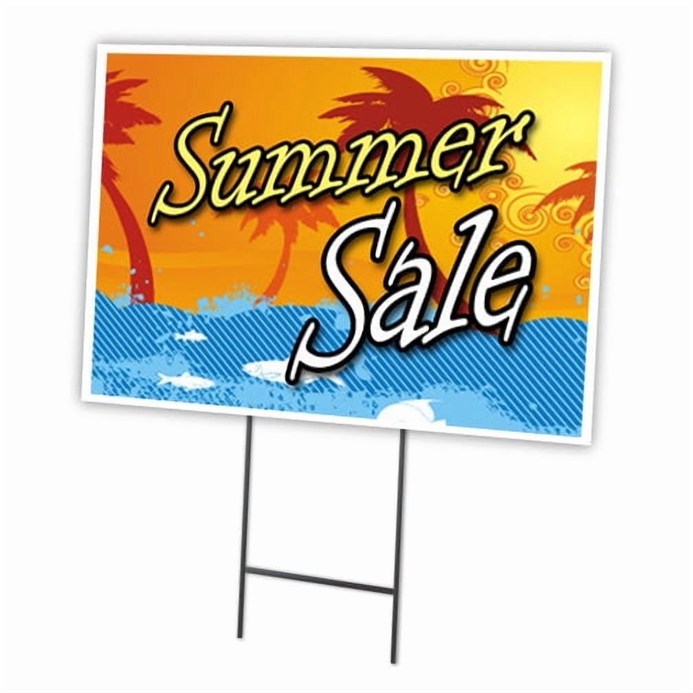 SUMMER SALE 12"x16" Yard Sign & Stake | Advertise Your Business | Stake Included Image On Front Only | Made in The USA
