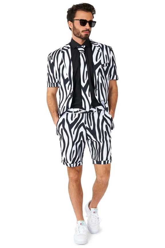 Men's Summer Suits SUMMER Zazzy Zebra - US 42 Black