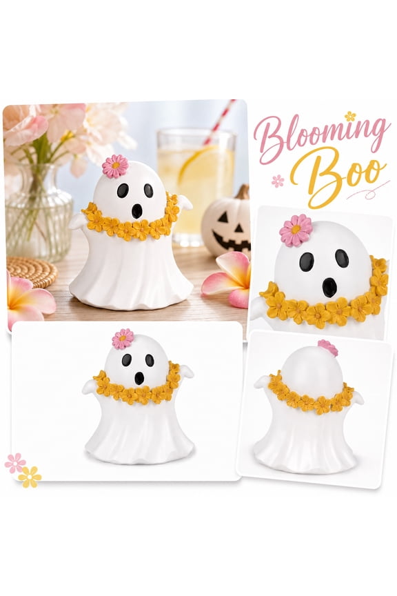 SUMMERWEEN 15CM TAYLOR GHOST WITH FLOWERS High Quality Craftsmanship Bringing Fun Free Spirited Summer Halloween Charm To Any Space