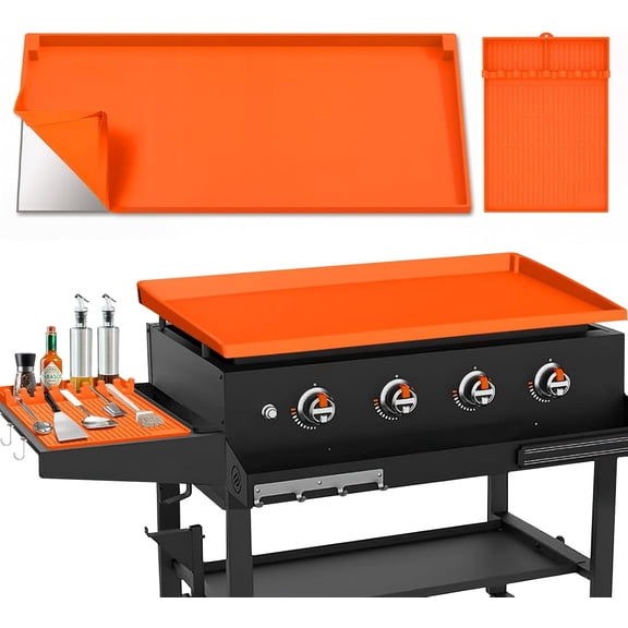 SUMMIT 28" Blackstone Silicone Griddle Cover and 16" Blackstone Griddle Accessories | Comprehensive Protection | Thick & Durable | Reusable & Premium Food-Grade Silicone Grill Mat | from Dirt & Rust