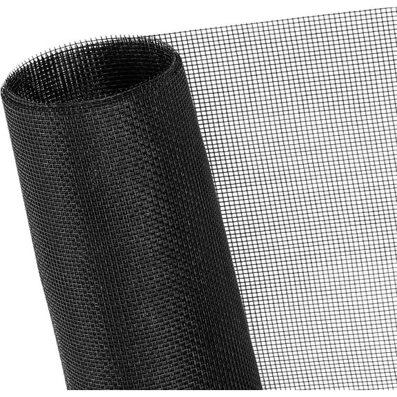 SUMMIT 48"x102" Window Screen Mesh, Fiberglass Window Screen, Screen Door Mesh, Windows Screens and Screen Door Replacement, Patio Screen Mesh- Black
