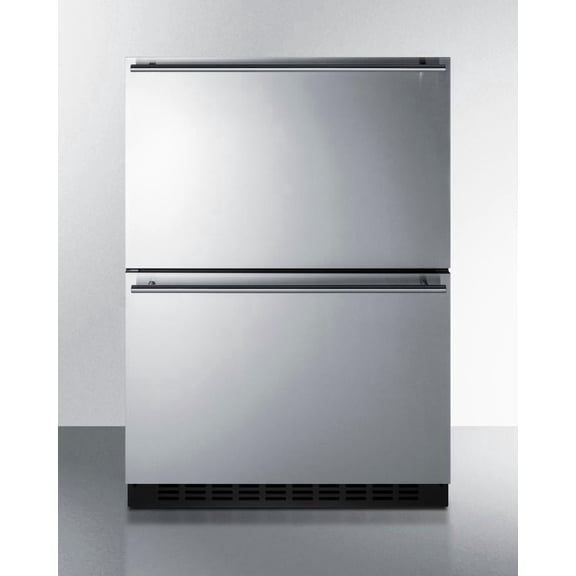 24" Wide 2-Drawer All-Freezer, ADA Compliant, black