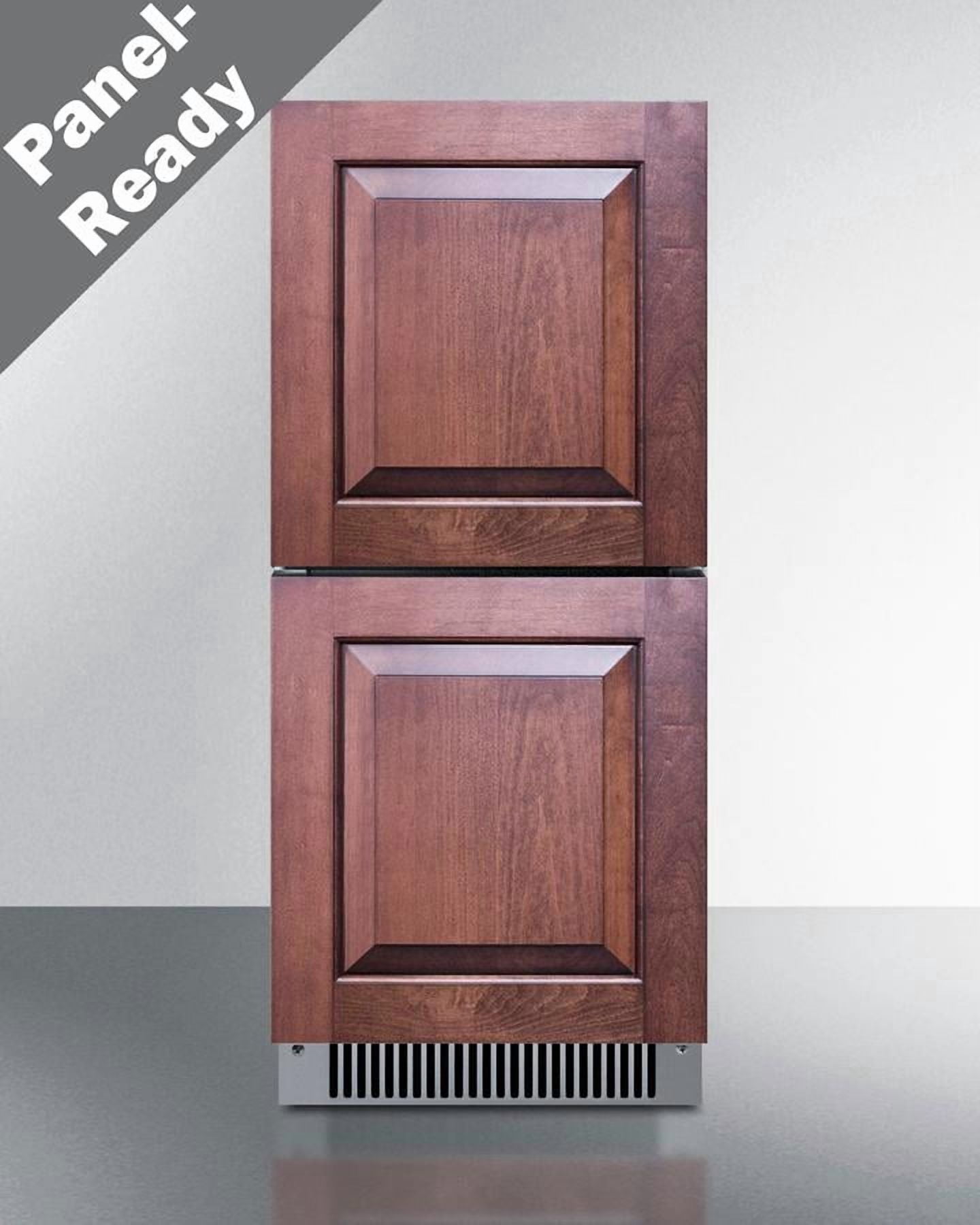 15" wide indoor/outdoor ADA compliant panel-ready drawer refrigerator in stainless steel