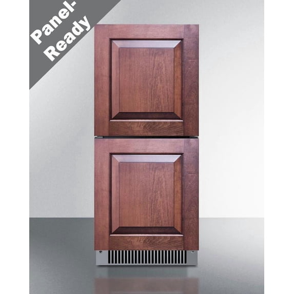15" wide indoor/outdoor ADA compliant panel-ready drawer refrigerator in stainless steel