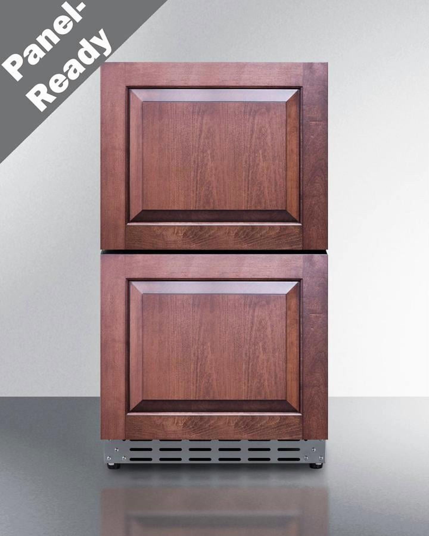18" wide indoor/outdoor ADA compliant panel-ready drawer refrigerator in stainless steel