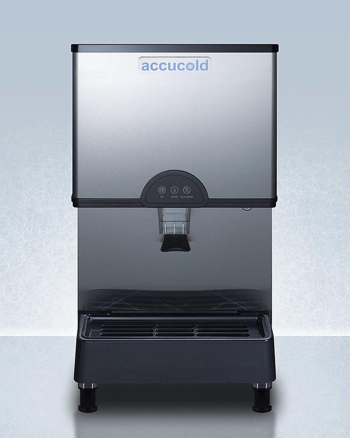 Accucold AIWD282FLTR 17" Adjustable Countertop Nugget Ice  Water Dispenser w/ Filter Kit, 282 lb/day, UV