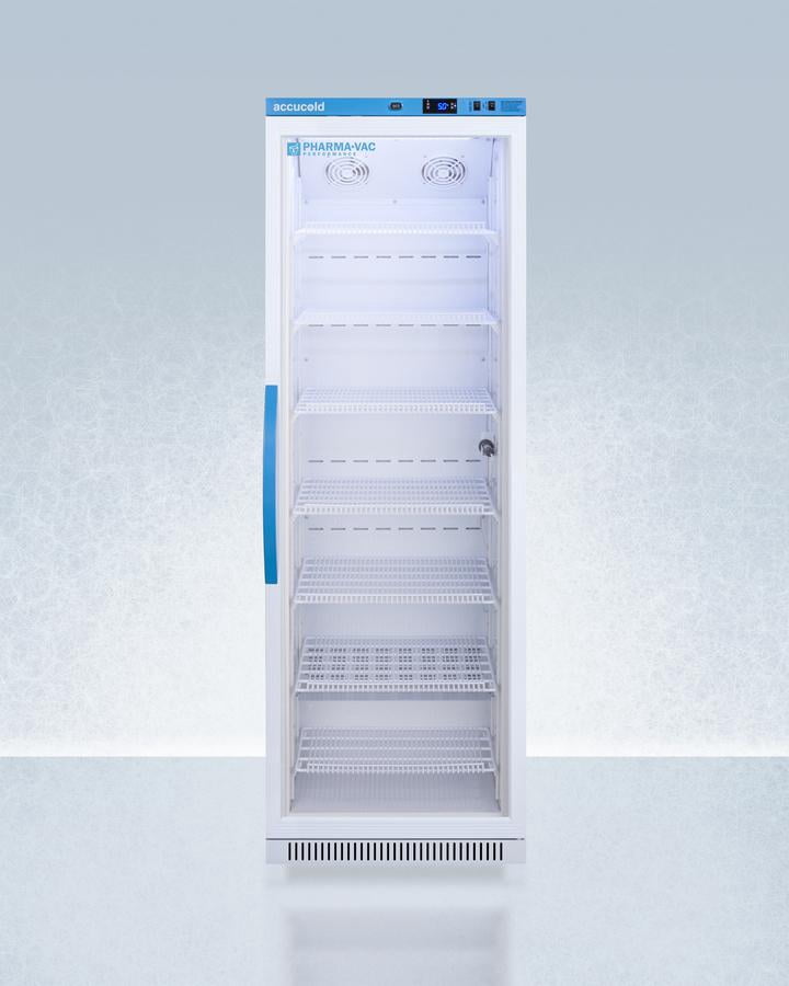 Accucold ARG15PV Upright Vaccine Refrigerator w/ 15 Cu.Ft., Single Glass Door, +2 to +8ºC