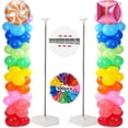 thumbnail image 1 of SUMMIT - Adjustable balloon columns set of 2 with balloons (Includes 100 Colorful Balloons), 78 Inch balloon tower Reusable Metal Telescopic Design for Weddings, Birthdays, Baby Showers., 1 of 13