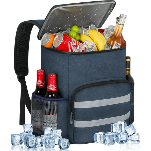 SUMMIT Backpack Cooler - 54 Cans Insulated Leak Proof Cooler Backpack for Men & Women, Cooler Bag Portable Picnic Camping Beach Hiking BBQ Lunch Backpack for Men and Women -Blue