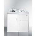 thumbnail image 1 of 39" Wide All-In-One Kitchenette, White, Glass Burners, 1 of 5