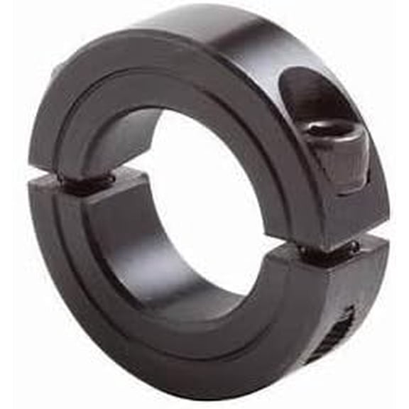 SUMMIT COLLARS C2-200 CB2-200 2" ID Double Split Clamping Shaft Collar Heavy-Duty Black Oxide Steel for Industrial, Agricultural, and Mechanical Applications