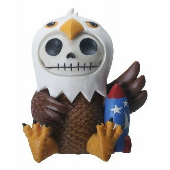 SUMMIT COLLECTION Furrybones Baldie Signature Skeleton in Bald Eagle Costume with Firework
