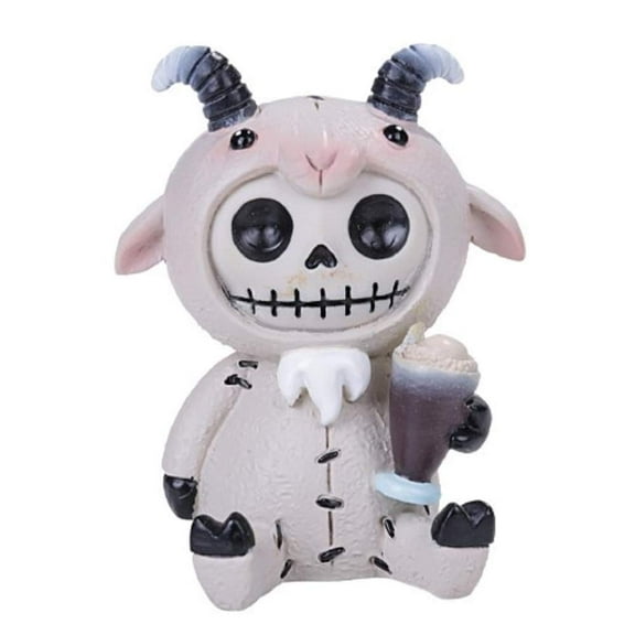 SUMMIT COLLECTION Furrybones Billy Signature Skeleton in Goat Costume with Root Beer Float