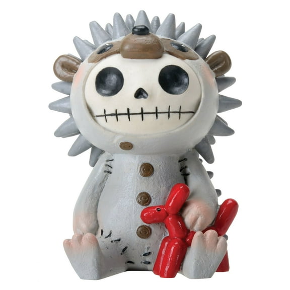 SUMMIT COLLECTION Furrybones Hedrick Signature Skeleton in Hedgehog Costume with Red Balloon Animal