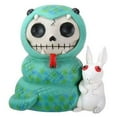 thumbnail image 1 of SUMMIT COLLECTION Furrybones Ssstevie Signature Skeleton in Snake Costume with White Rabbit, 1 of 2