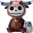 thumbnail image 1 of SUMMIT COLLECTION Furrybones Torro Signature Skeleton in Bull Costume with Small Doggy, 1 of 2