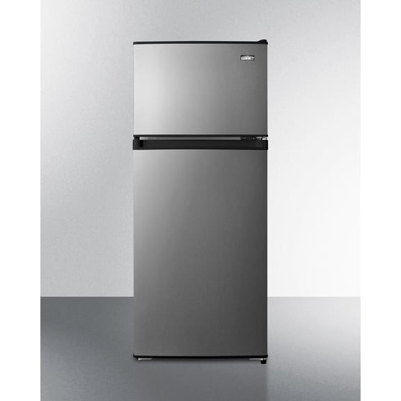 Summit 19" Wide Refrigerator/Freezer - Stainless Look