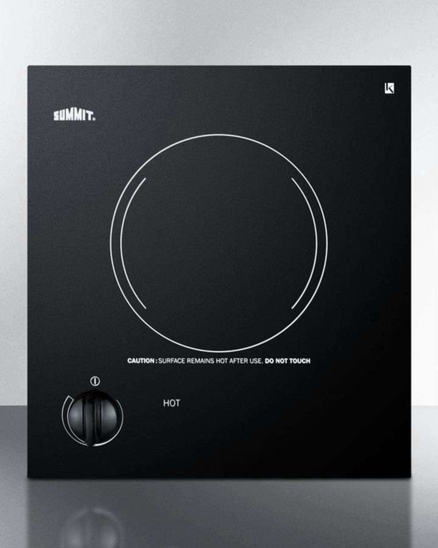 12" Wide 115V 1-Burner Radiant Cooktop