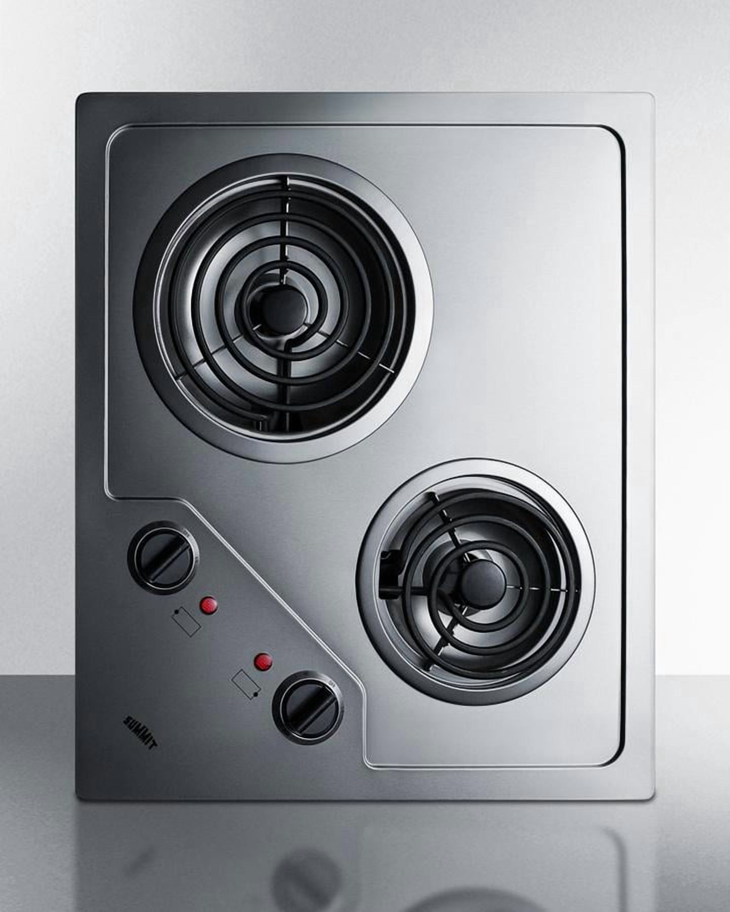 21" Wide 115V 2-Burner Coil Cooktop
