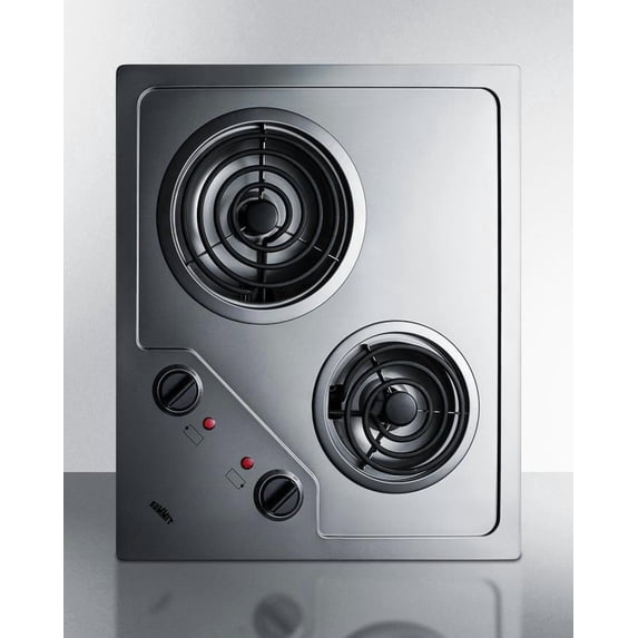 21" Wide 115V 2-Burner Coil Cooktop