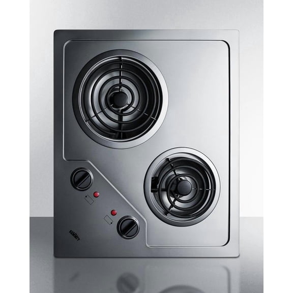 21" Wide 115V 2-Burner Coil Cooktop