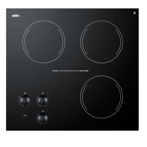 Summit CR3240 230V 3-Burner Cooktop - Black Ceramic Glass