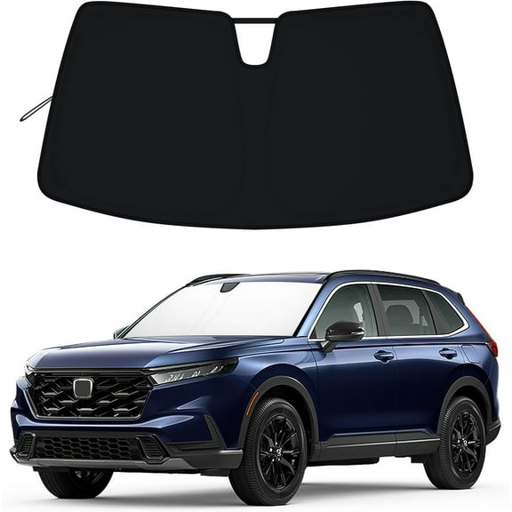 SUMMIT Car Windshield Sun Shade for Honda CRV 2023-2026 Professional 310T Reflective Polyester UV& Heat Insulation Protection, Foldable Front Window Sunshade with Storage Pouch, Keep Interior Cool