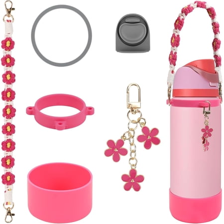 SUMMIT - Comprehensive Compatible Owala Accessories Set: Silicone Boot for 24oz & 32oz Bottles, Water Bottle Handle Strap, Bottle Seal Ring, Replacement Stopper, Charms, Compatible Owala FreeSip