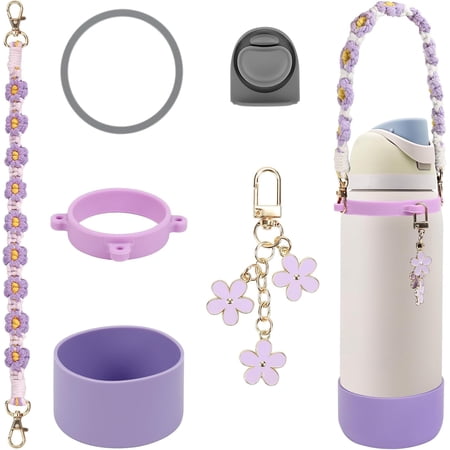 SUMMIT - Comprehensive Compatible Owala Accessories Set: Silicone Boot for 24oz & 32oz Bottles, Water Bottle Handle Strap, Bottle Seal Ring, Replacement Stopper, Charms, Compatible Owala FreeSip