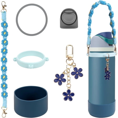 SUMMIT - Comprehensive Compatible Owala Accessories Set: Silicone Boot for 24oz & 32oz Bottles, Water Bottle Handle Strap, Bottle Seal Ring, Replacement Stopper, Charms, Compatible Owala FreeSip