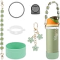 thumbnail image 1 of SUMMIT - Comprehensive Compatible Owala Accessories Set: Silicone Boot for 24oz & 32oz Bottles, Water Bottle Handle Strap, Bottle Seal Ring, Replacement Stopper, Charms, Compatible Owala FreeSip, 1 of 8