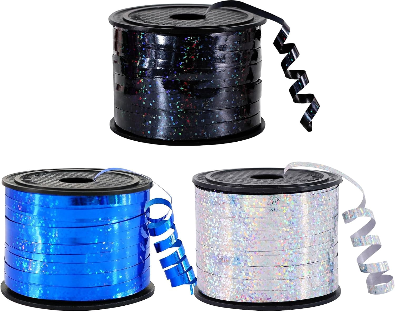 SUMMIT - Curling Ribbon Balloon String Crimped Glitter Metallic 3 Pack ...