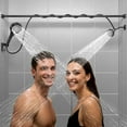 thumbnail image 1 of SUMMIT - Dual Shower Head with Handheld for Couples: High Pressure Double Shower Heads for Two People - Adjustable Two Showerhead System with 3 Flow Settings Fits 2 Person Bathroom (Black), 1 of 12