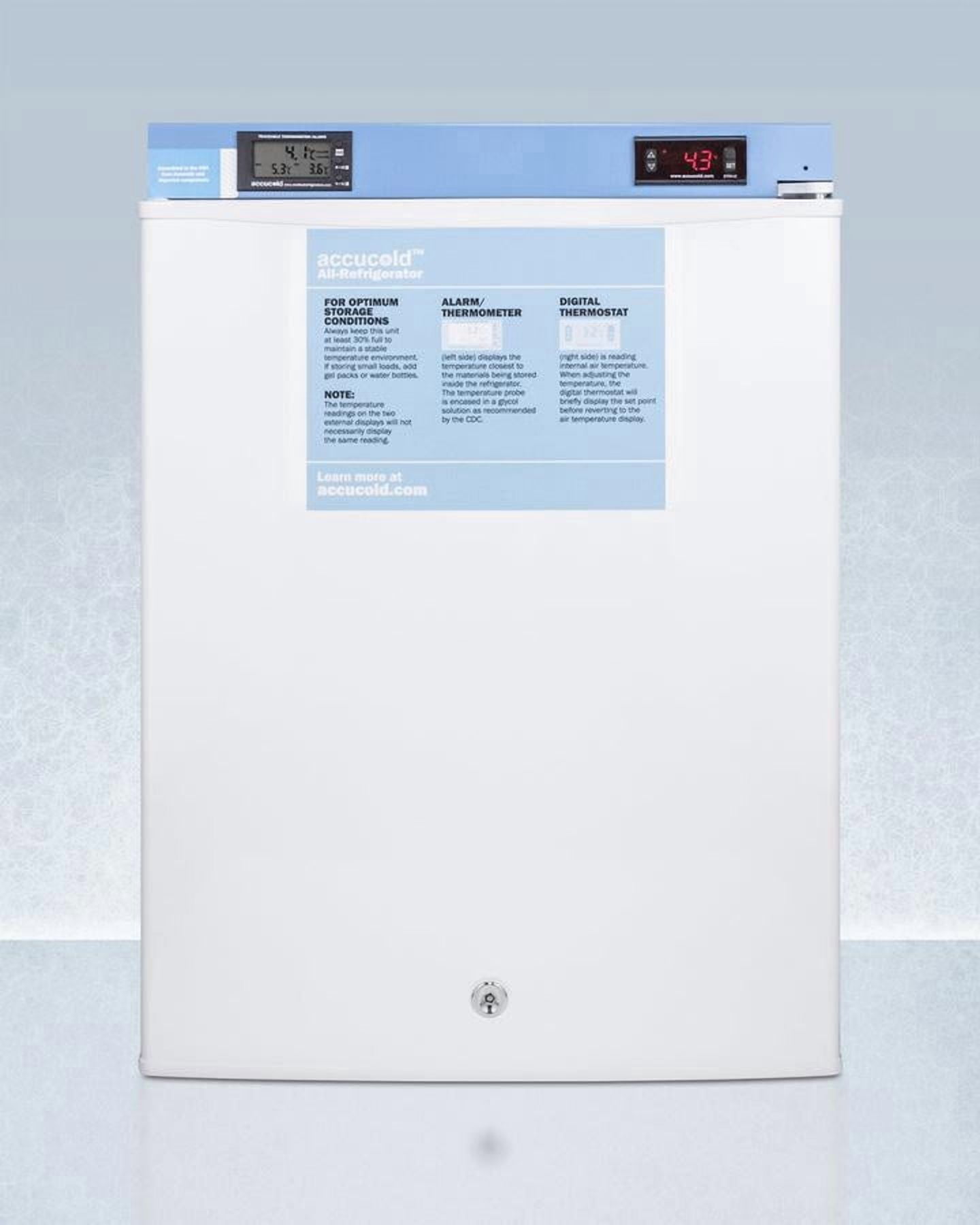Summit Ff28lwhmed2 19" Wide 2.4 Cu. Ft. Freestanding Medical And Laboratory Compact