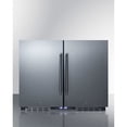 thumbnail image 1 of 36" wide ADA height frost-free side-by-side undercounter refrigerator-freezer black cabinet, stainless steel doors, and digital controls, 1 of 5