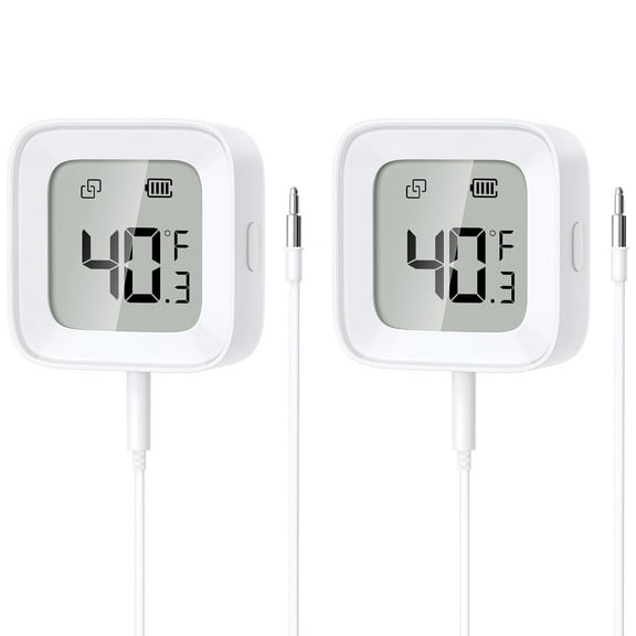 SUMMIT Freezer Thermometer Alarm 2 Pack, Smart Bluetooth Temperature Monitor Sensor for Refrigerator Hot Hub, 197 Ft Connecting Range APP Alert with Anti-False Freezer (WiFi Gateway Not Included)