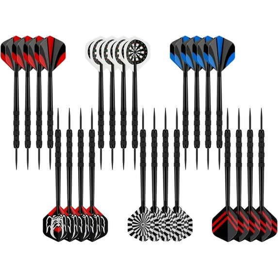 SUMMIT Metal Tip Darts, Steel Tip Darts, Professional Metal Darts, Darts Metal Tip Set, Metal Darts for Dartboard