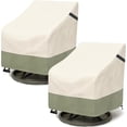 thumbnail image 1 of SUMMIT-Outdoor Swivel Chair Cover 2 Pack,600D Heavy Duty 100% Waterproof Outdoor Chair Covers,Patio Furniture Covers for Swivel Patio Chairs,35" W x 37" D x 36" H,Beige, 1 of 10