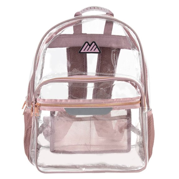 SUMMIT RIDGE CLEAR BACKPACK - CLEAR/ROSE
