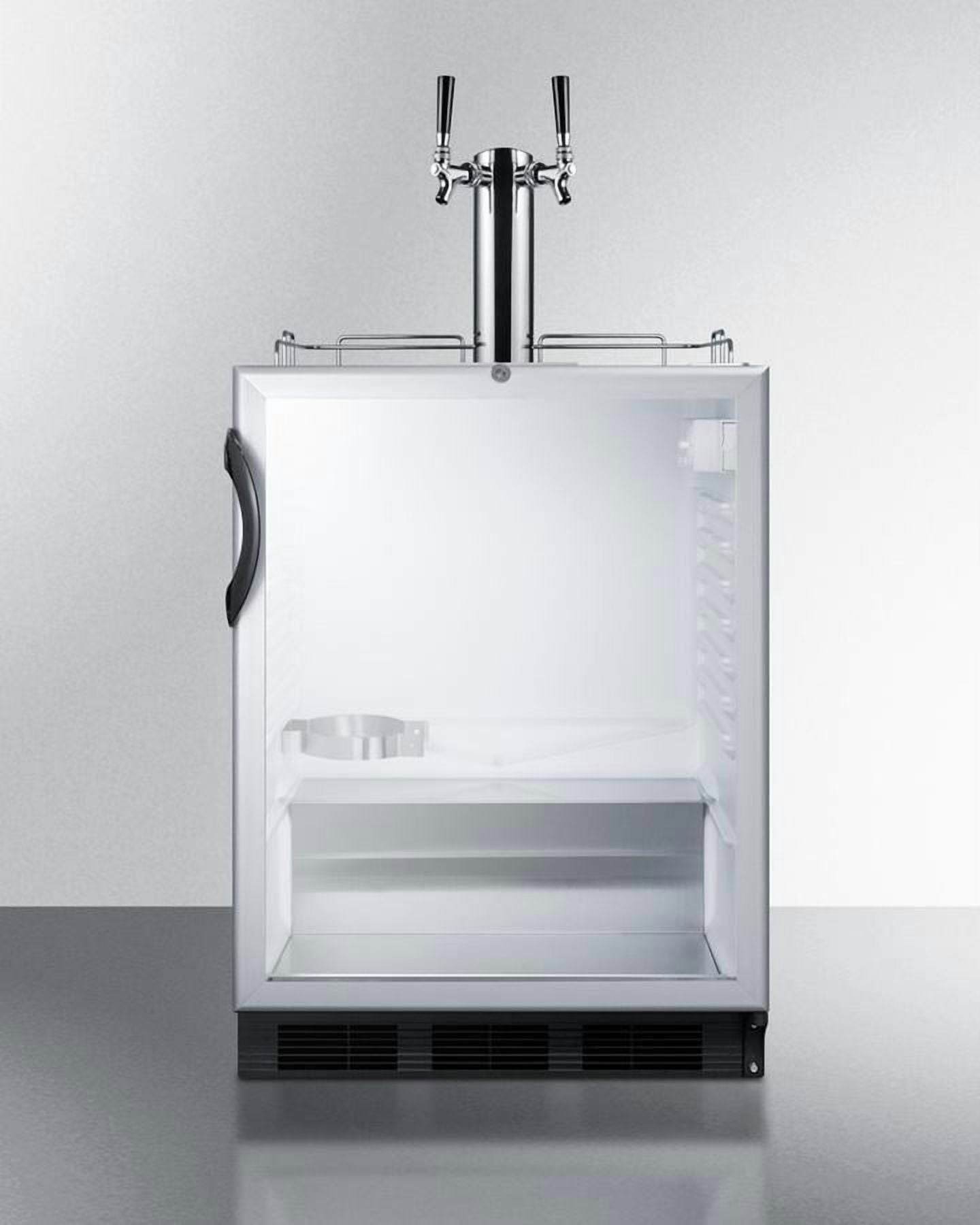 Summit Sbc56gbiada 24" Wide 5.5 Cu. Ft. Built-In Commercial Double Tap Ada Kegerator -