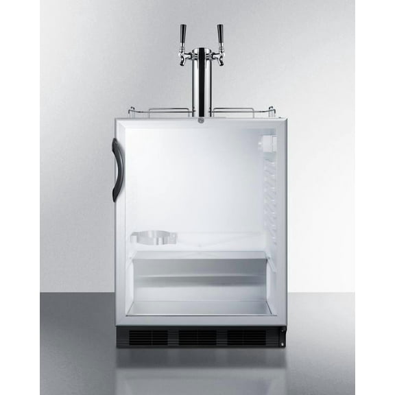 Summit Sbc56gbiada 24" Wide 5.5 Cu. Ft. Built-In Commercial Double Tap Ada Kegerator -
