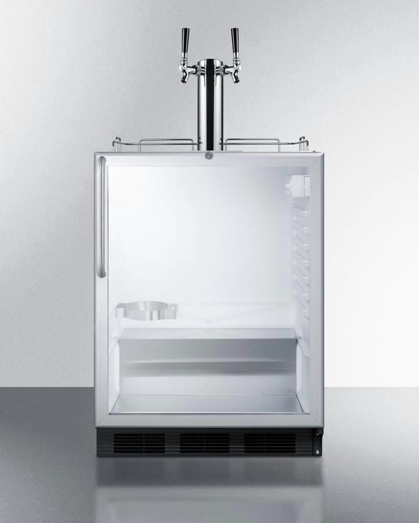 Summit Sbc56gbicssada 24" Wide 5.5 Cu. Ft. Built-In Commercial Double Tap Ada Kegerator -