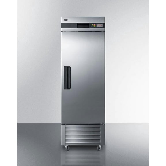 Commercially approved frost-free reach-in freezer in complete stainless steel