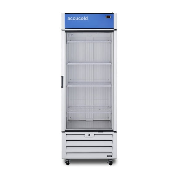 Full-sized glass door commercial display freezer