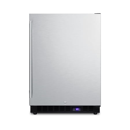 24" Wide Built-In All-Freezer With Icemaker, Stainless Steel Cabinet