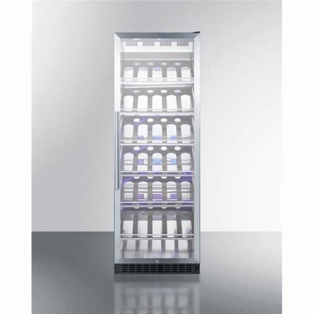 Summit Appliance SCR1401CH 25.63 x 24 in. Wide Single Zone Commercial Wine Cellar, Black