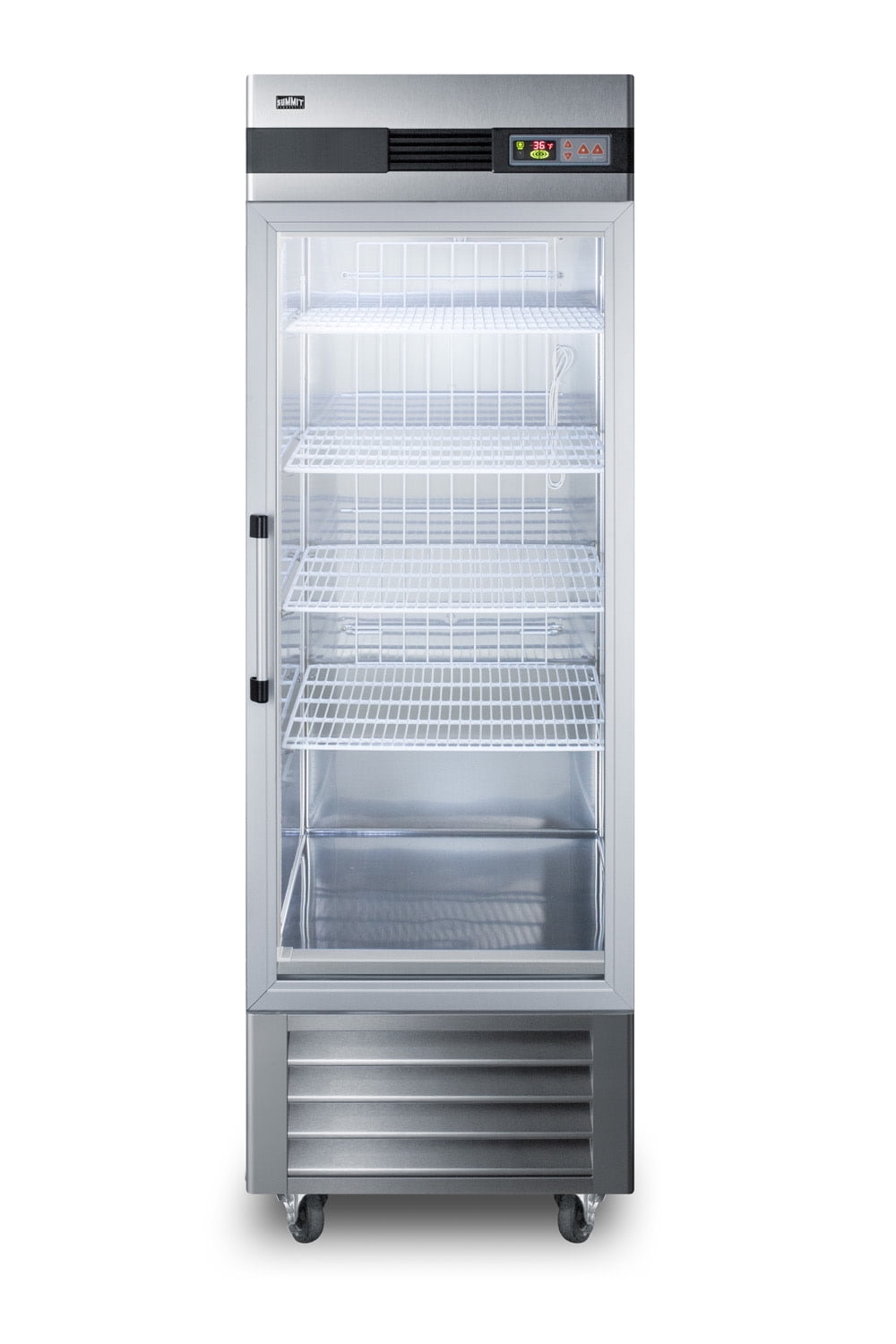 Summit SCR23SSG 28" Wide 23 Cu. Ft. Commercial Reach-In Refrigerator - Stainless Steel