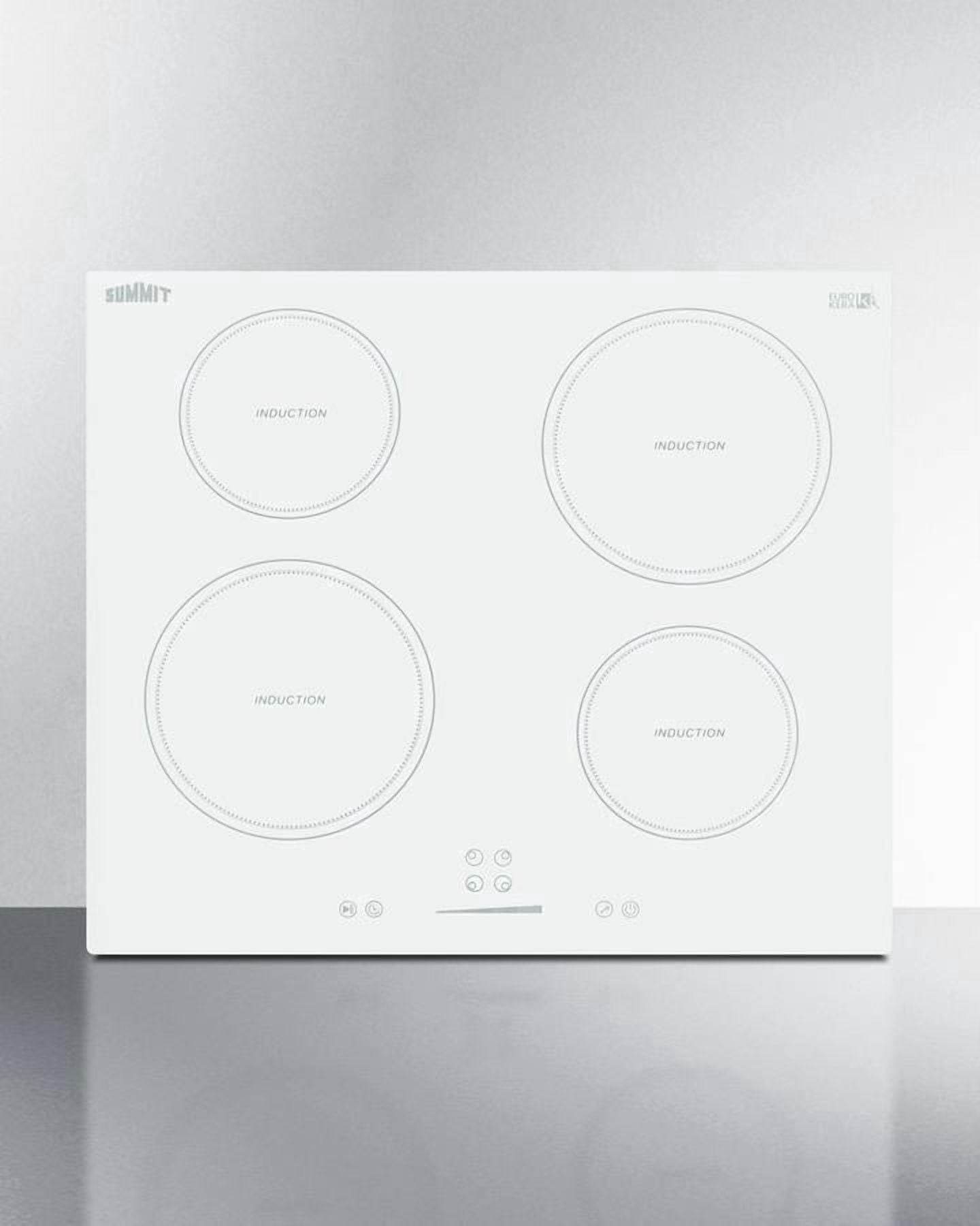 24" Wide 208-240V 4-Zone Induction Cooktop