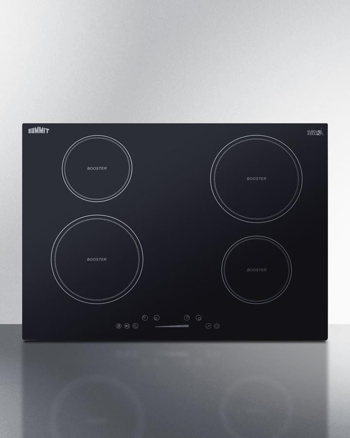 Summit 30" Black Ceramic Glass Induction Cooktop
