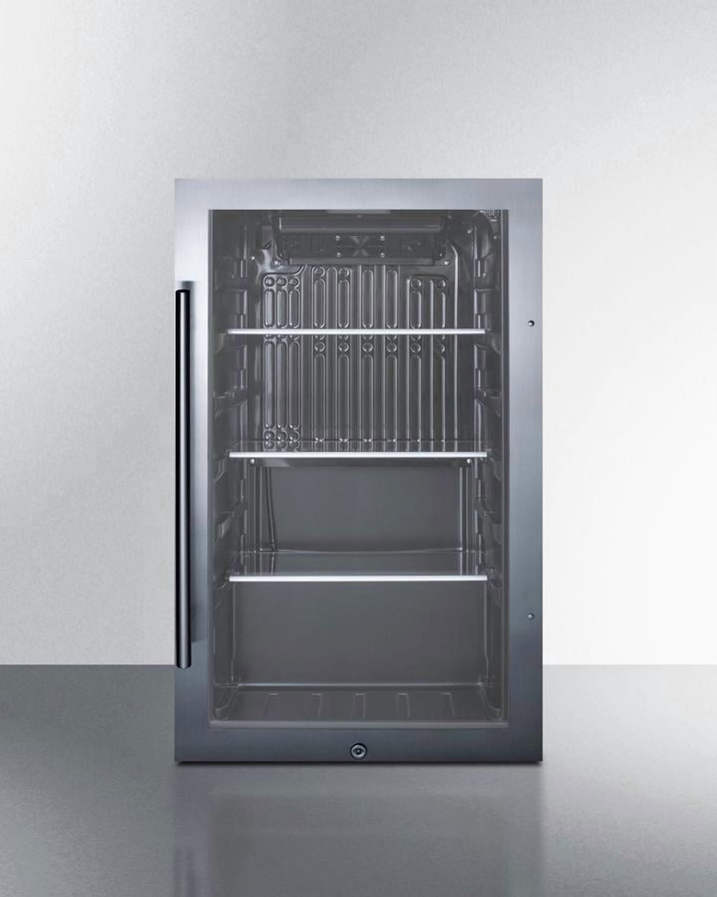 Shallow Depth Indoor/Outdoor Beverage Cooler, Black